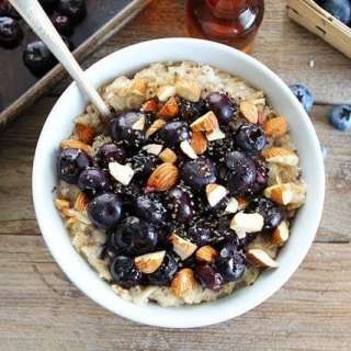 Maple Roasted Blueberry Almond Oatmeal
