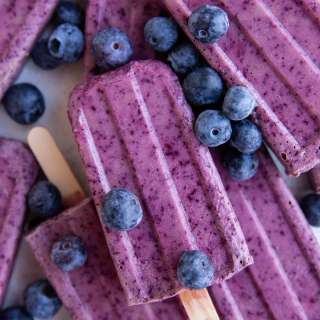 Blueberry Coconut Milk Popsicles
