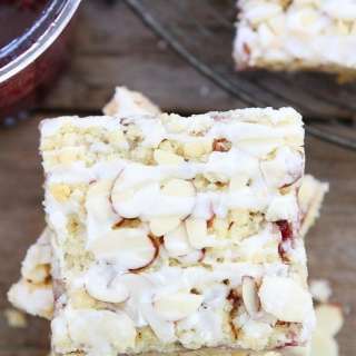 Raspberry Almond Shortbread Bars