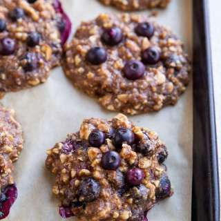 Nutty Blueberry Banana Cookies