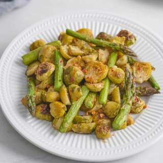 Roasted Brussels Sprouts And Asparagus