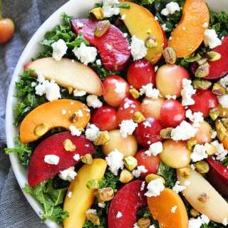Stone Fruit Kale Salad