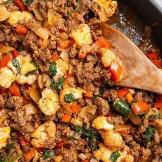 Mexican Ground Beef and Cauliflower Skillet