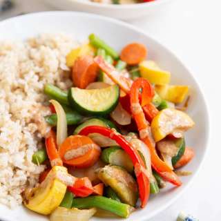 Vegetable Stir Fry with Thai Peanut Sauce