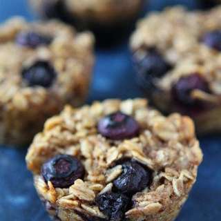 Banana Blueberry Baked Oatmeal Cups