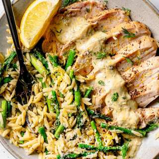 Creamy Greek Chicken with Orzo
