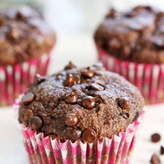 Vegan Chocolate Banana Muffins