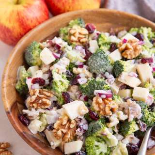 Apple Broccoli Salad with Walnuts