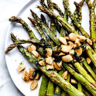 Roasted Browned Butter Asparagus with Almonds
