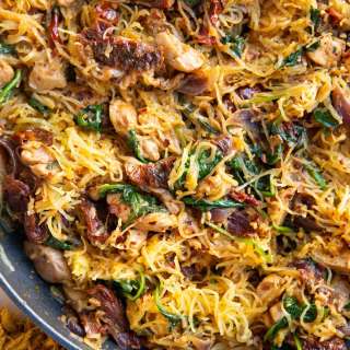 Creamy Sun-Dried Tomato Spaghetti Squash with Chicken
