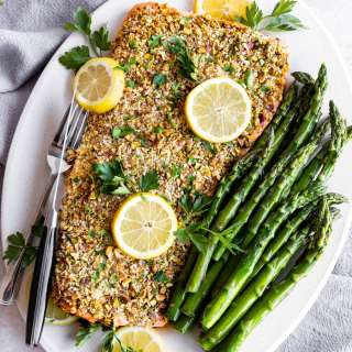 Pistachio Crusted Baked Salmon