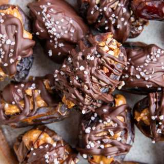Chocolate Covered Almond Butter Stuffed Dates