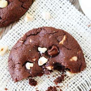 Double Chocolate Hazelnut Cookies with Sea Salt
