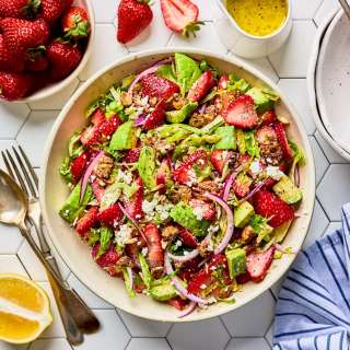 Strawberry Brussels Sprouts Salad with Poppyseed Dresing