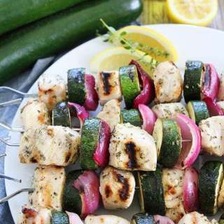Grilled Chicken and Zucchini Kebabs