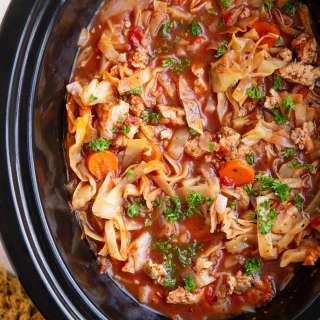 Crock Pot Sausage and Cabbage Soup