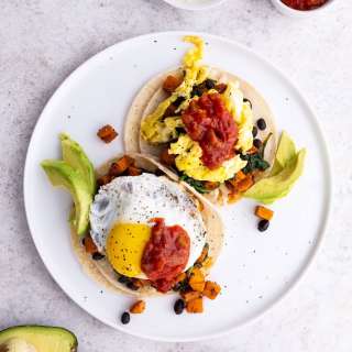 Sweet Potato Black Bean Breakfast Tacos