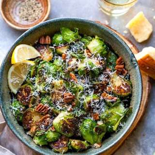 Sautéed Brussels Sprouts with Lemon & Parmesan