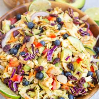 Crunchy Cabbage Salad with Peanut Dressing