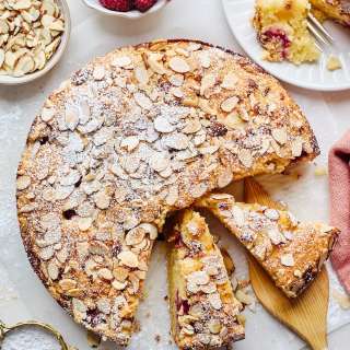 Raspberry Almond Ricotta Cake