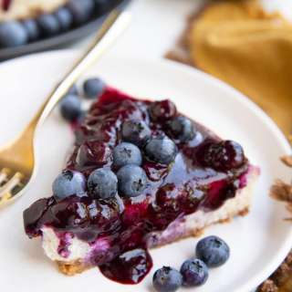 Blueberry Cottage Cheese Cheesecake