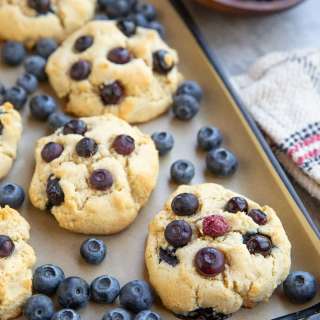 Almond Flour Blueberry Cookies