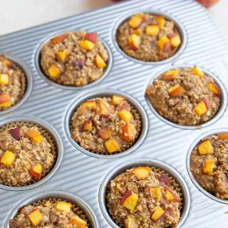 Peach Baked Oatmeal Muffin Cups