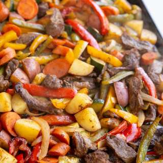 Fiesta Sheet Pan Steak and Vegetables