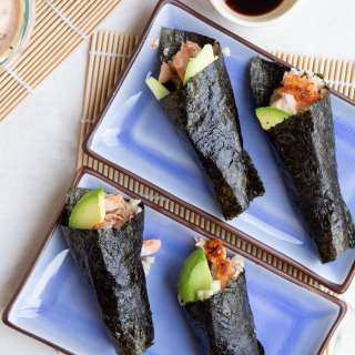 Cooked Salmon Hand Rolls
