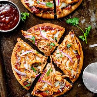 BBQ Chicken Pita Pizzas