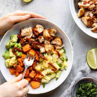 Chipotle Chicken Bowls with Pineapple Salsa