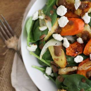 Roasted Root Salad with Balsamic-Date Viniagrette