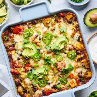Stacked Roasted Vegetable Enchiladas