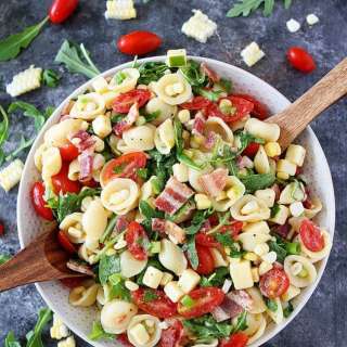 Bacon Corn Tomato Pasta Salad