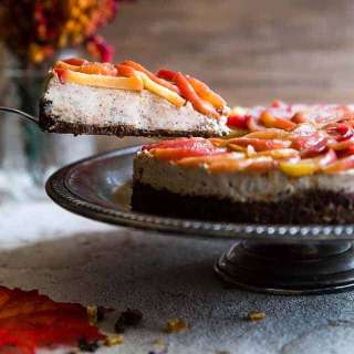Goat Cheese Cheesecake with Honey-Cinnamon Apples