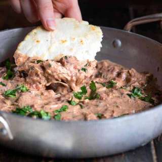 Butter Chicken Dip with Gluten-Free Naan Bread