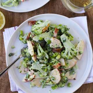 Shaved Broccoli-Apple Salad with Bacon