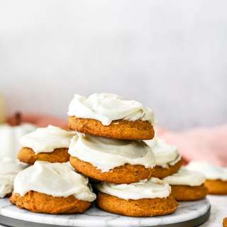 Pumpkin Cookies with Cream Cheese Frosting