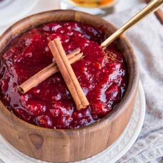 Maple Bourbon Cranberry Sauce