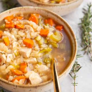 Crock Pot Chicken and Cauliflower Rice Soup