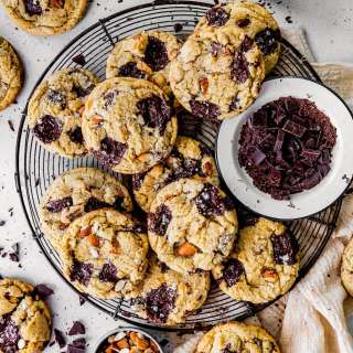 Almond Chocolate Chip Cookies with Turbinado Sugar & Sea Salt