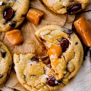 Salted Caramel Chocolate Chip Cookies