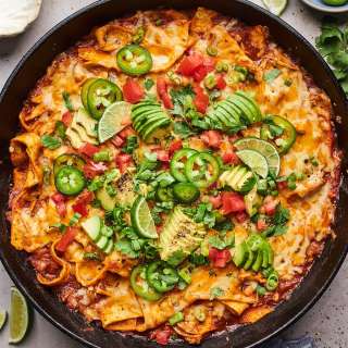 Skillet Chicken Enchiladas