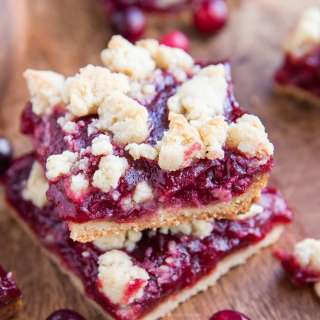 Paleo Cranberry Crumb Bars