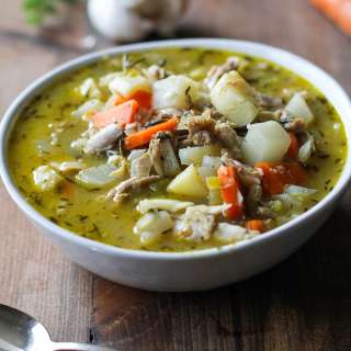 Leftover Turkey Soup with Root Vegetables
