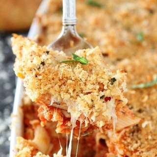 Chicken Parmesan Baked Pasta