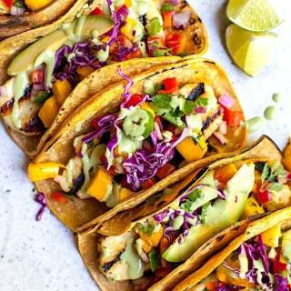 Grilled Halloumi Tacos with Mango Salsa