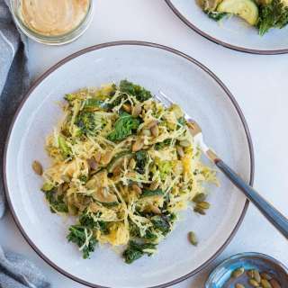 Creamy Tahini Spaghetti Squash