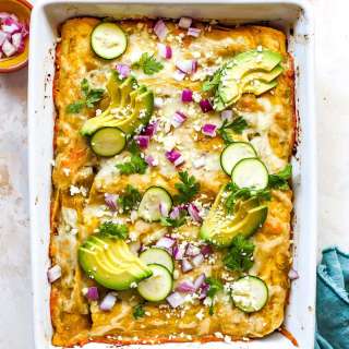 Corn and Zucchini Enchiladas