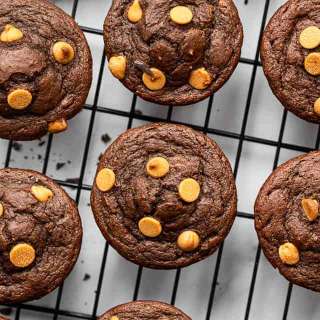 Healthy Chocolate Peanut Butter Muffins